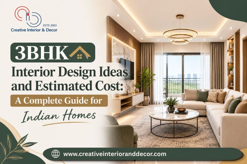 3BHK Interior Design Ideas and Estimated Cost A Complete Guide for Indian Homes